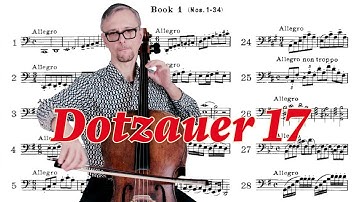 Dotzauer Cello Etude 17 from 113 exercises | Fast and Slow Play Through + Cello Lesson
