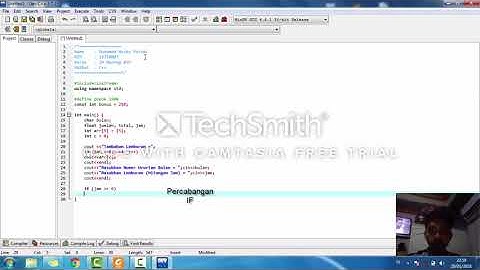TUTORIAL CODING MENGGUNAKAN DEV C++ Untuk Menghitung Gaji Pokok dan Lembur