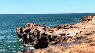 Blowhole, Finucane Island, Port Hedland, Pilbara, Western Australia, Australia