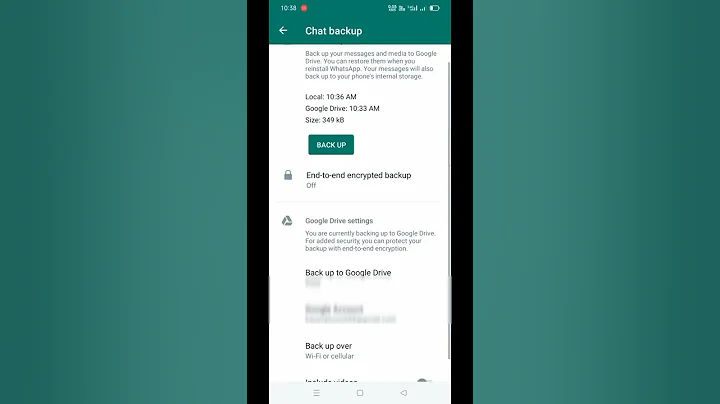 Backup Whatsapp data in gmail account.