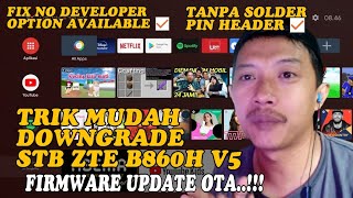 Trik Mudah downgrade STB ZTE B860H V5 | Firmware Update OTA Tanpa Solder Pin Header