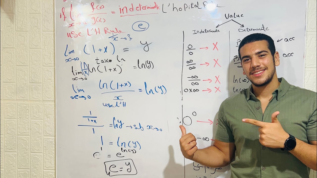 المحاضره(9)في مقررماث(1)EBS101لدفعه اعدادي هندسه2024شرح قاعده لوبيتال l’hopital rule مع الاكسلانس🔥💪