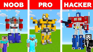 Minecraft Battle: NOOB vs PRO vs HACKER: TRANSFORMERS in MINECRAFT / Animation