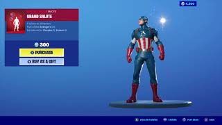 Fortnite Captain America Grand Salute Emote