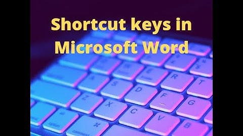 CADD Nest| Shortcut Keys in Microsoft Word