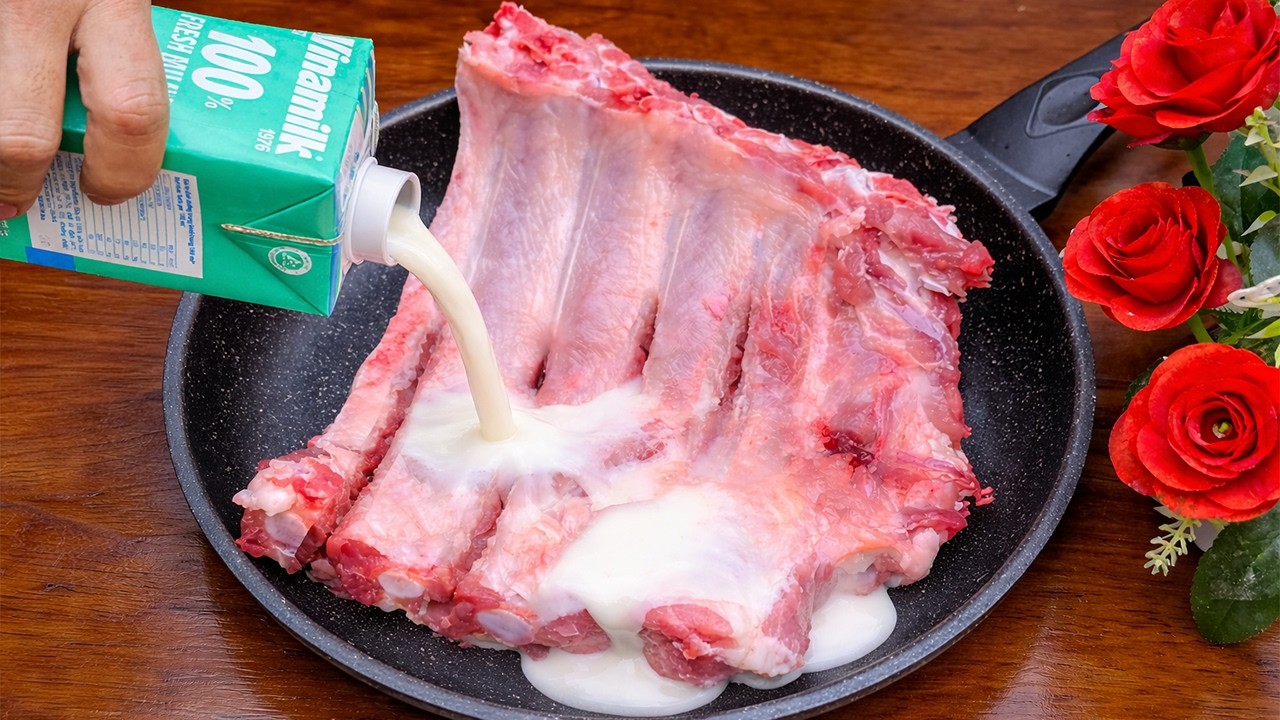 Миллионы европейских поваров без ума от этого рецепта! Ребрышки, маринованные в молоке, вкуснее,