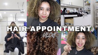 CURLY HAIR APPOINTMENT || Curly Cut, Full Head Highlights, 3c4a Hair Type