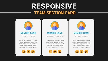 Responsive Team Section Card Using CSS Grid