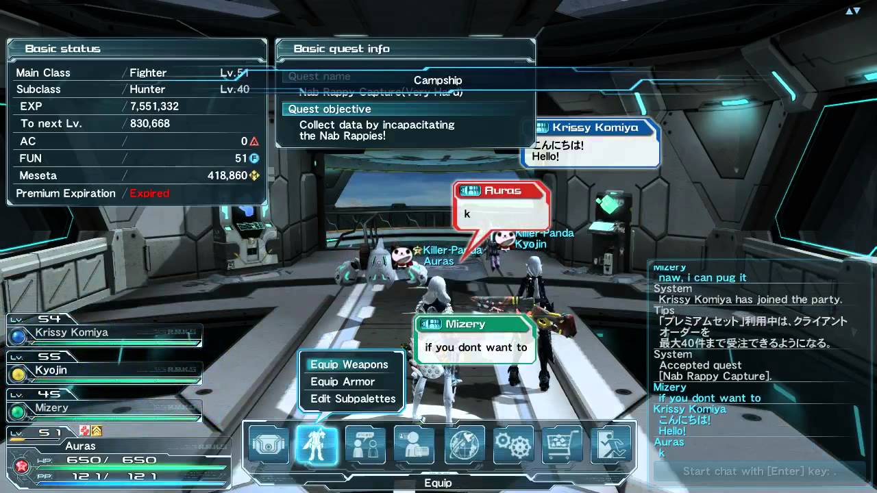 PSO2 - Completing Client orders & EQ F. Continent