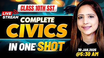 Wake Up! with Reema maam Class 10th SST Live Marathon Complete Civics Revision | Board Exam 2024-25