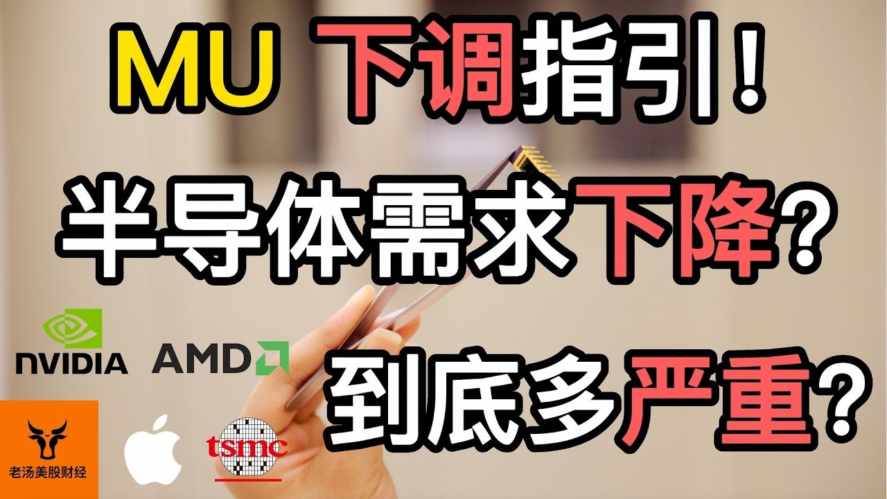 美光科技MU下调指引! 半导体需求下降? 到底有多严重? 其他公司的影响?【美股分析】