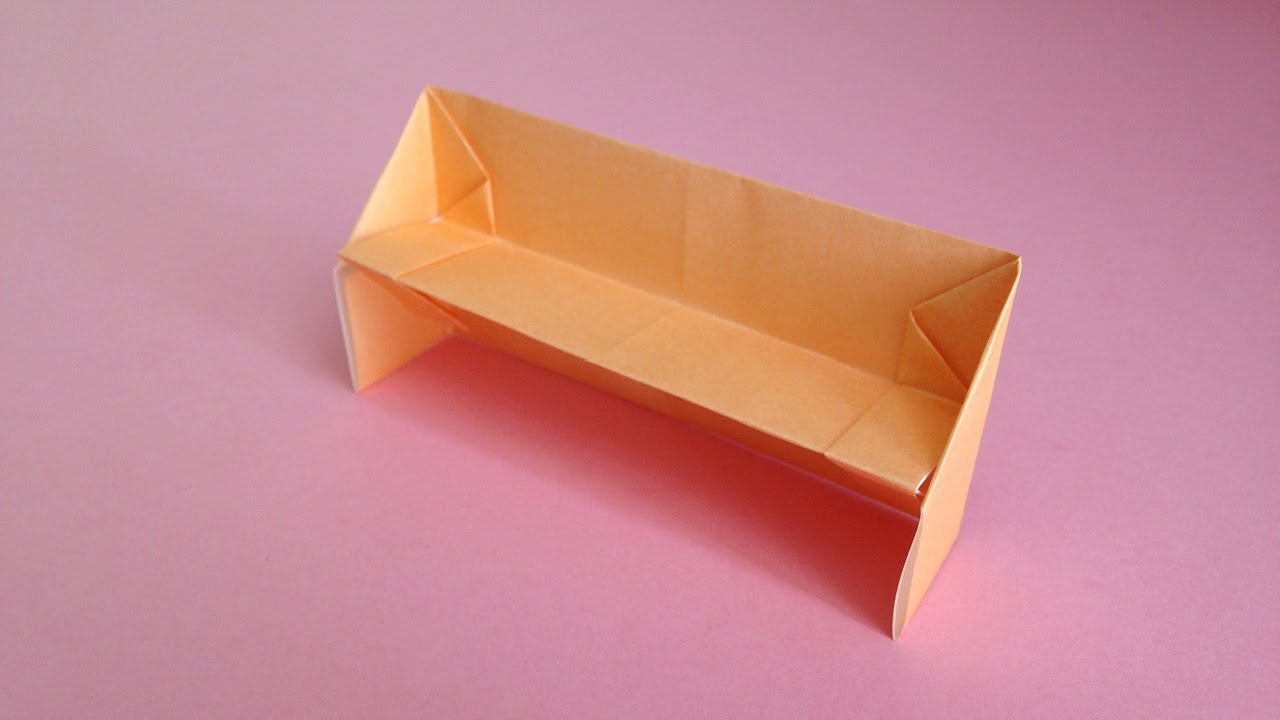 Origami Sofacouchfor Dollhouse Instructions 折り紙のソファー 簡単な折り方 Youtube