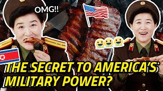 North Korean Veteran Tries American Ribs for the First Time!!