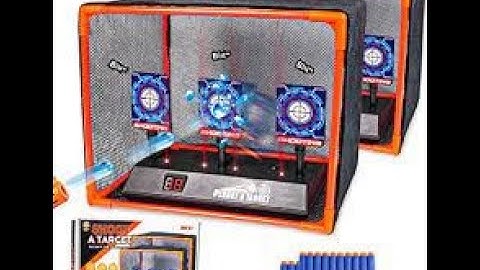 Electronic Shooting Target Scoring Auto Reset Digital Targets for Nerf Guns Toys, with Support Cage