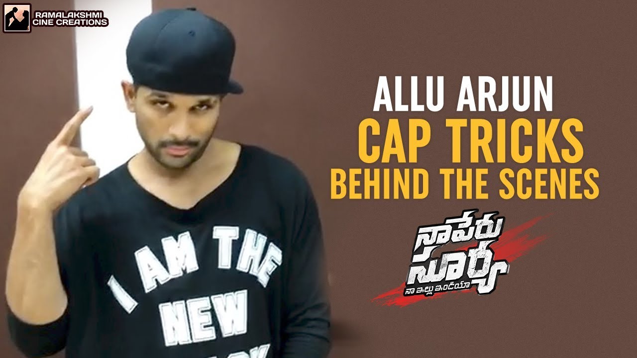 Allu Arjun Cap Tricks  Lover Also Fighter Also Song  Behind The Scenes  NSNI   FlipItLikeSurya