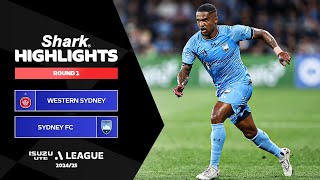Thumbnail for Western Sydney Wanderers FC v Sydney FC - Shark Highlights | Isuzu UTE A-League 2024-25 | Round 01