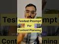 The Tested AI Prompt For Content Creation | #chatgpt #aitools #promptengineering #contentcreation