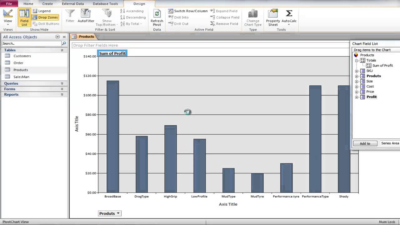 Microsoft Access Graphs And Charts