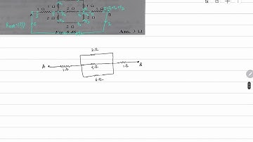13. Calculate the effective resistance between the points A and B in the circuit shown in Fig. 8.46.