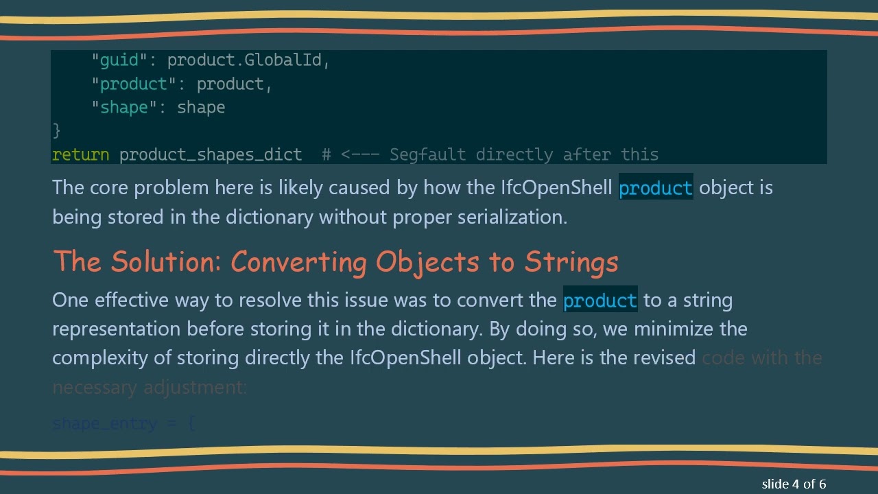 Resolving Segfault Issues When Extracting IfcProduct Shapes with IfcOpenShell