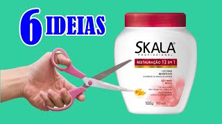 6 IDEIAS - Como reciclar pote de creme de cabelo fácil - Arte com pote de margarina