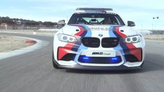 BMW M2 MotoGP Safety Ca racing at Laguna Seca