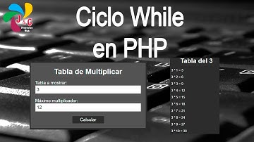 4. Ciclo While - Tabla de multiplicar con PHP
