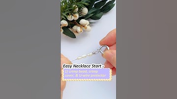 Beading tutorial: Flexible wire with crimp bead, crimp cover & U-wire protector