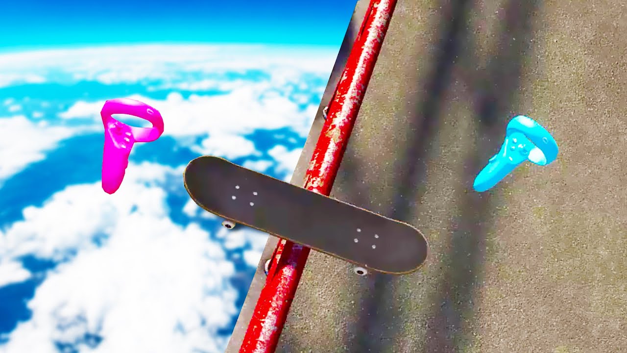 I Broke my Face Grinding Giant Rails in VR Skater!