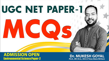 UGC NTA NET Paper - I MCQs II By Dr. Mukesh Goyal