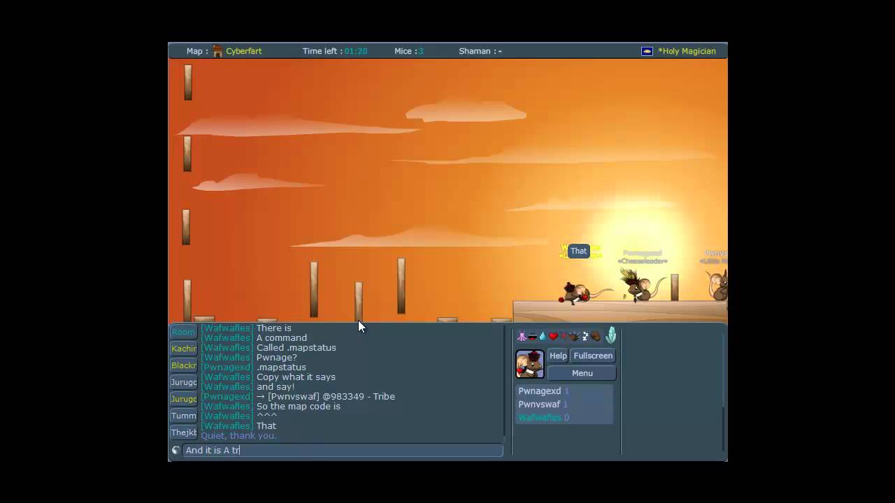 Transformice tfm tribe bot commands 1 youtube