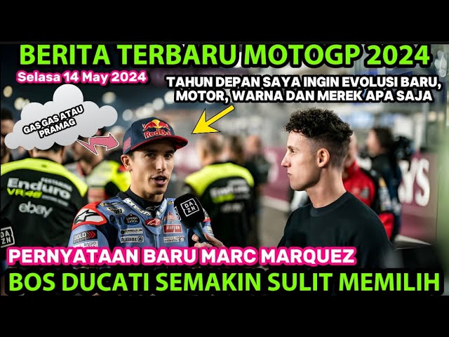 GEGER💥PERNYATAAN BARU MARC MARQUEZ, WAJIB DENGAR  PILIHAN BARU MUSIM 2025💥MOTOGP PRANCIS 2024 class=