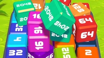 Merge Cube 2048 3D - ASMR Gameplay (Cubes Math, Level Up NumberBlocks Jelly Balls) Inka Kubes 45