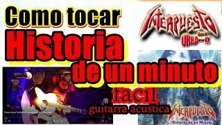 Video thumbnail of "Como tocar historia de un minuto guitarra rock"