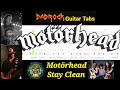 Stay Clean Motorhead Guitar Bass TABS Lesson