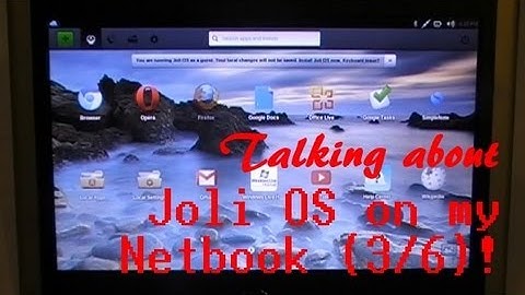 P3/6. Selection of Netbook Distros: Joli OS, Running From USB Stick, on a Dell Mini 9.