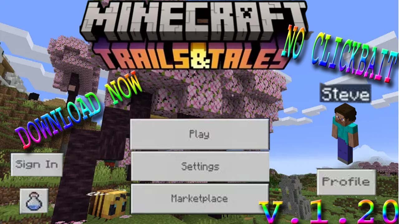 Minecraft 1.20 Trails & Tales update APK download file to be available for Pocket  Edition today (June 7th)