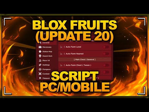 Blox Fruits Script ROBLOX!! (UPDATE 20) PC E MOBILE SCRIPT - Auto Farm Atualizado - Funcionando