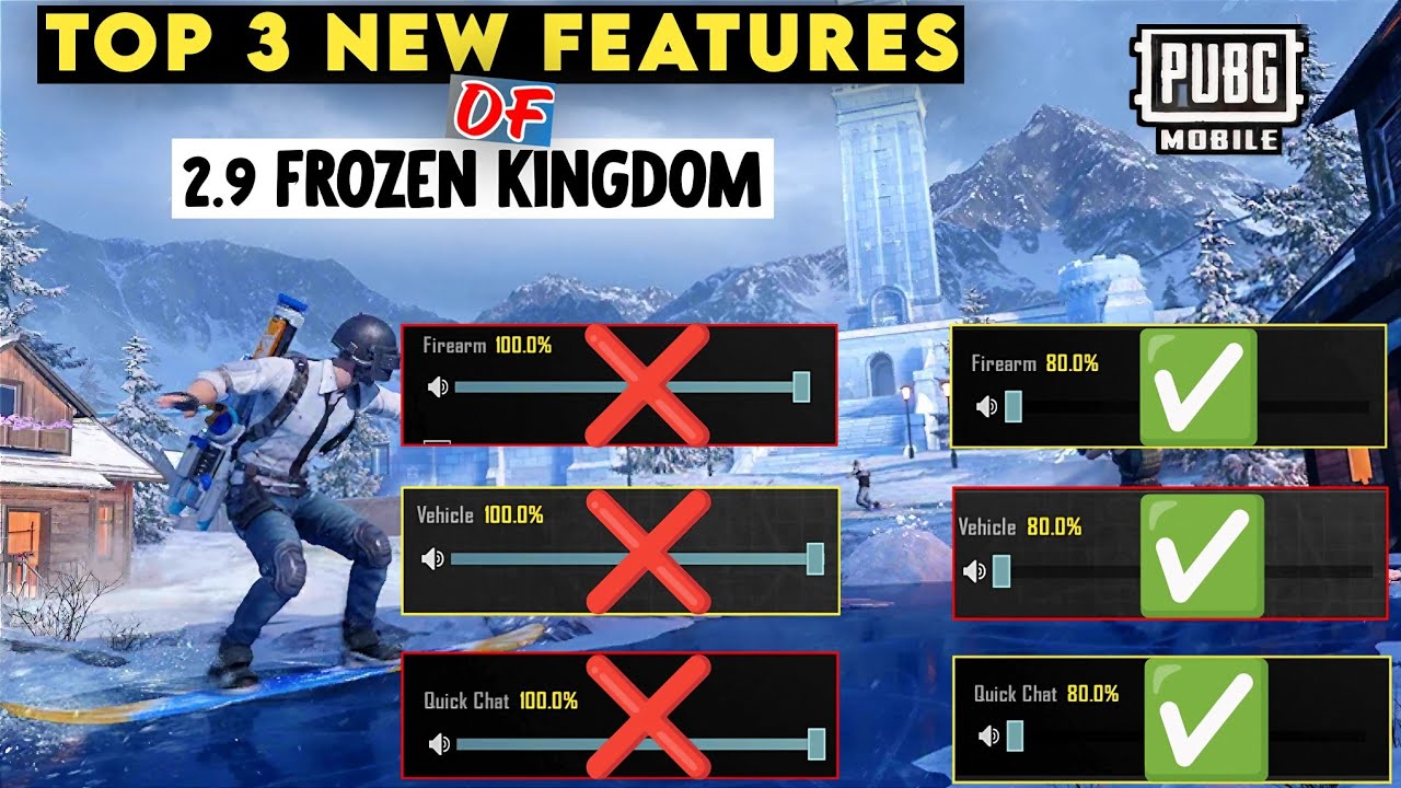 😱 [NEW AUDIO FEATURES] 🔥 | Pubg Mobile New Update Frozen Kingdom | Pubg Mobile New Update 2.9