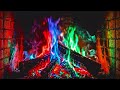 ✨ Magical Red Blue Green Fireplace 🔥 Cozy Ambient Flames for Stress Relief &amp; Calm Nights