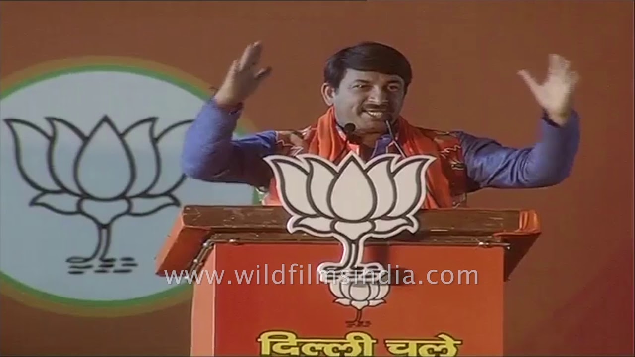 PM Modi addresses a political rally in Delhi