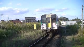 JR東日本 キハ38 (千マリ)←亀キハ38 3＋キハ38 2　久留里線  馬来田駅発車 ※2012年10月撮影