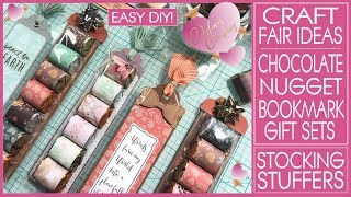 Craft Fair Ideas 2019 - Chocolate Nugget Bookmark Gift Sets - Stoking Stuffers - Christmas Crafts