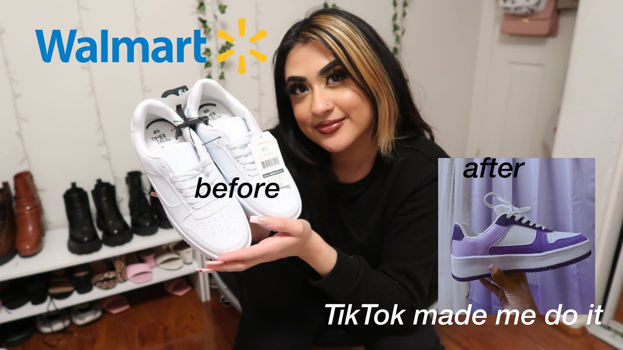 painted walmart air force ones