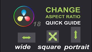 How to Change Aspect Ratio in Davinci Resolve 18 Square And Portrait Mode Tutorial