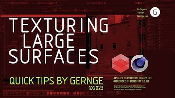 Gernge Quick Tips - Texturing Large Surfaces | Cinema 4D Redshift