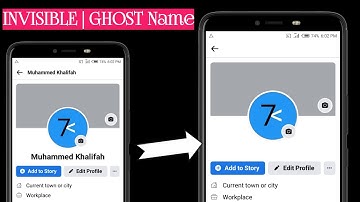 How to make an invisible name on facebook