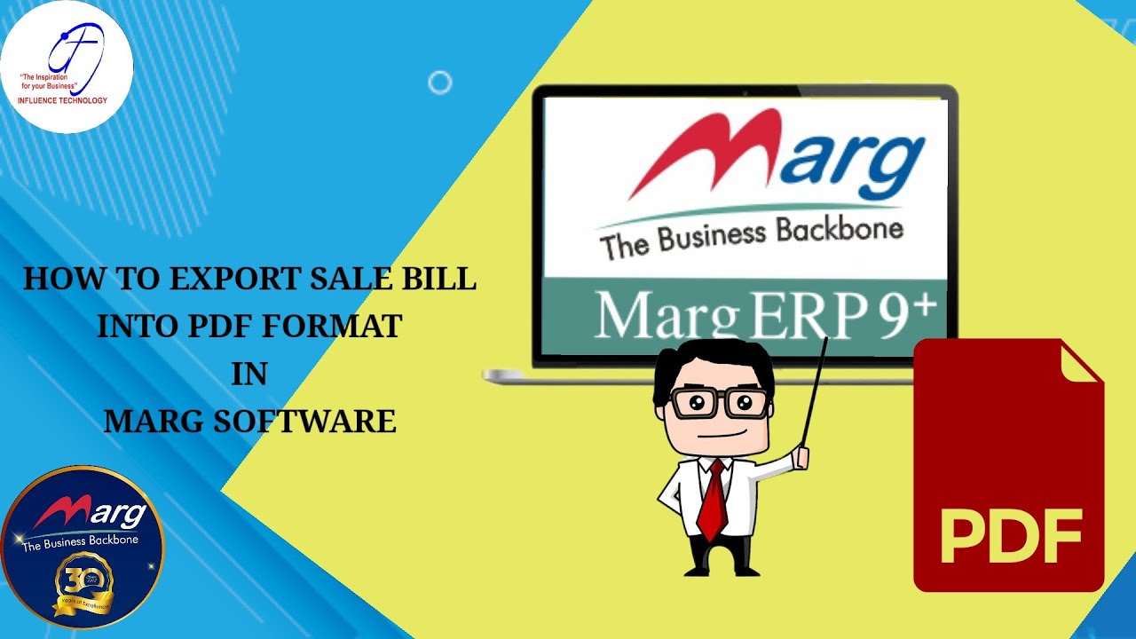HOW TO EXPORT SALE BILL INTO PDF FORMAT IN MARG SOFTWARE - YouTube