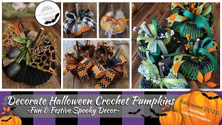 Decorating Halloween Crochet Pumpkins | Spooky Dark Garden Pumpkins | Halloween 2026
