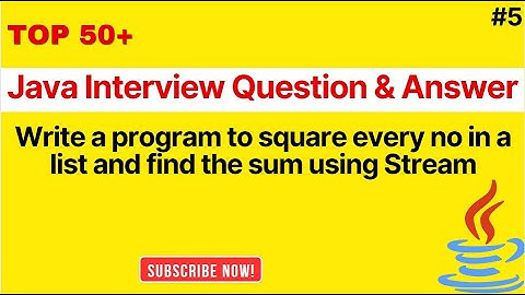 JAVA Interview Questions | Square Every numbers from list and Find the Sum Using Stream API